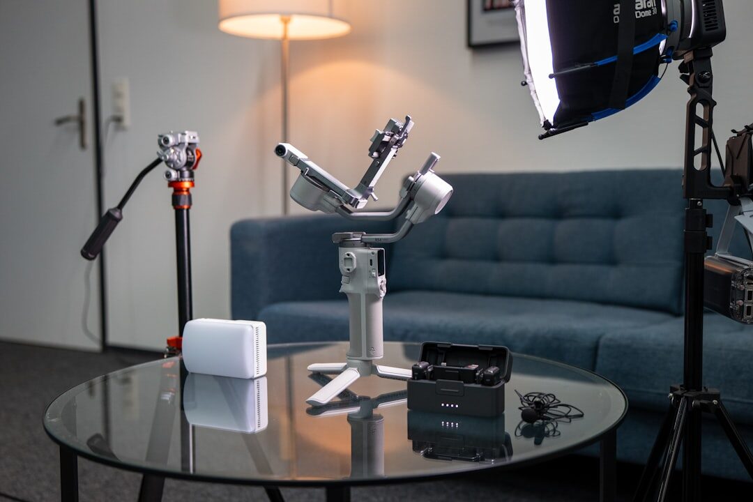 Business podcast recording session in modern studio