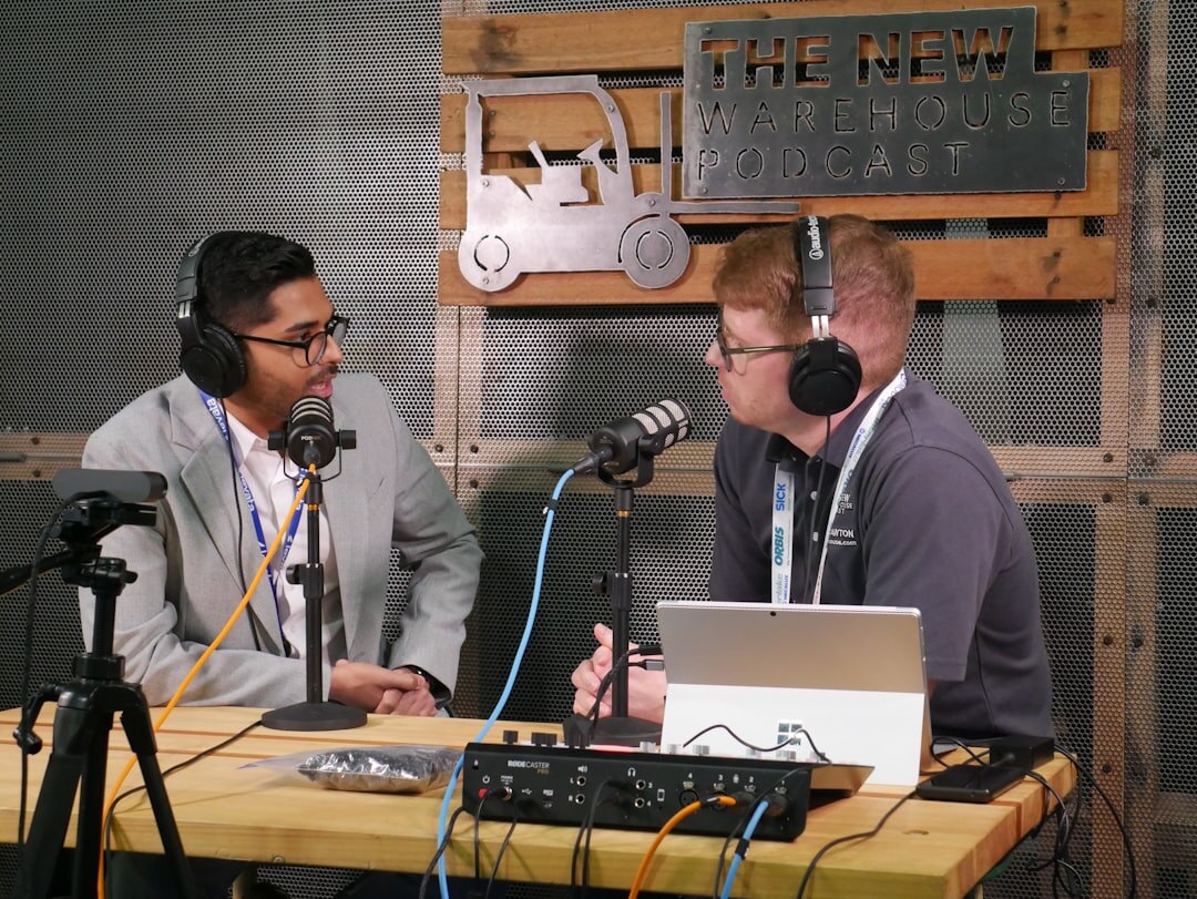 Live interview recording with guest in podcast studio